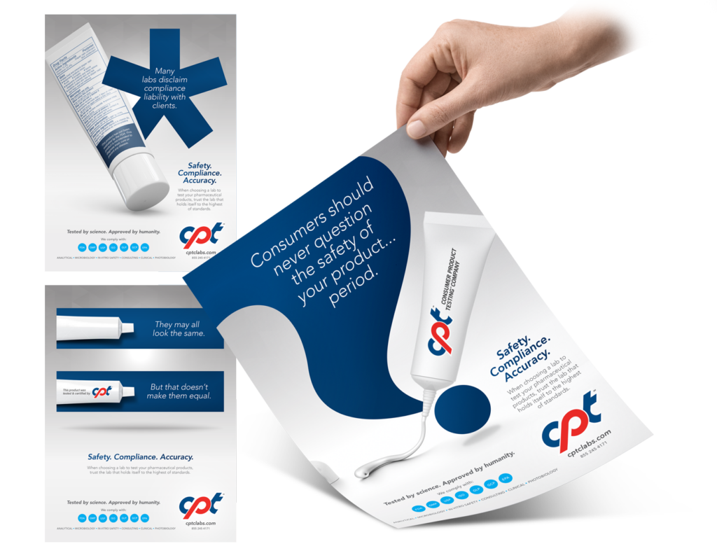 Hand Holding a CPT flyer ad